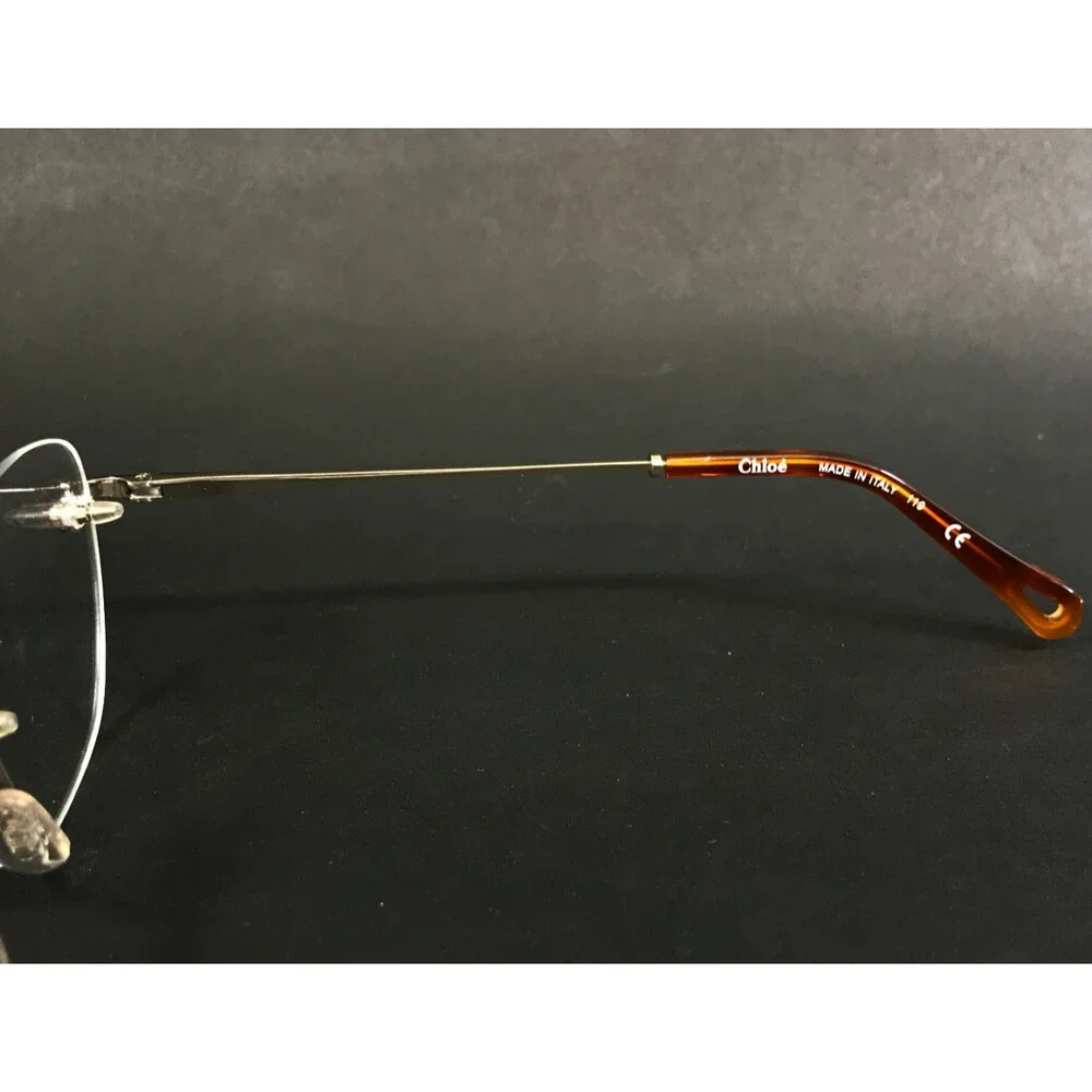 Chloe Eyeglasses Frames CE2154 906 Washed Gold Rimless Cat Eye 57-17-140